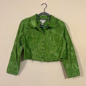 5/$25 green crop jacket
